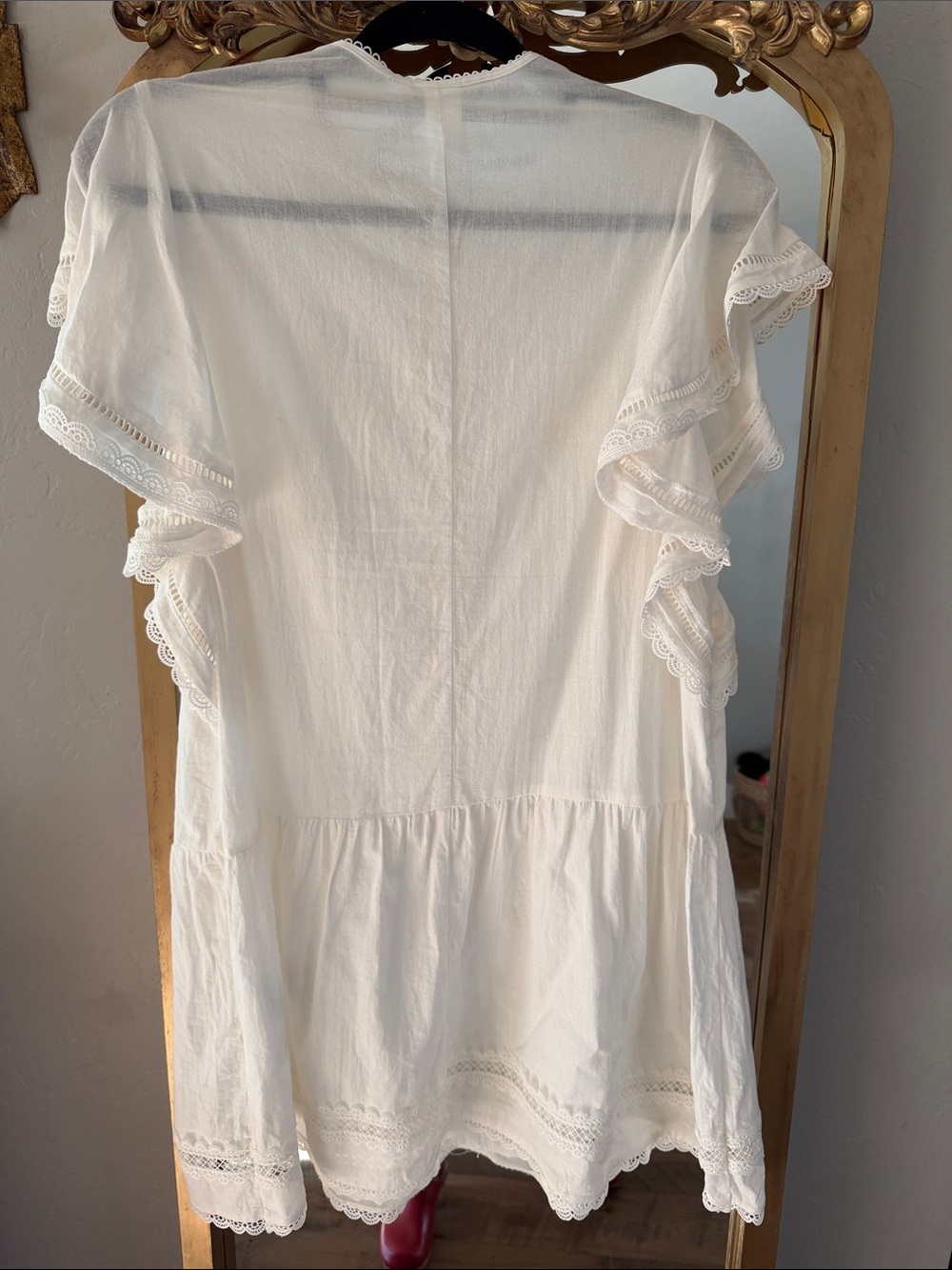 H&M White Lace-Trim Mini Dress - Picture 3 of 3